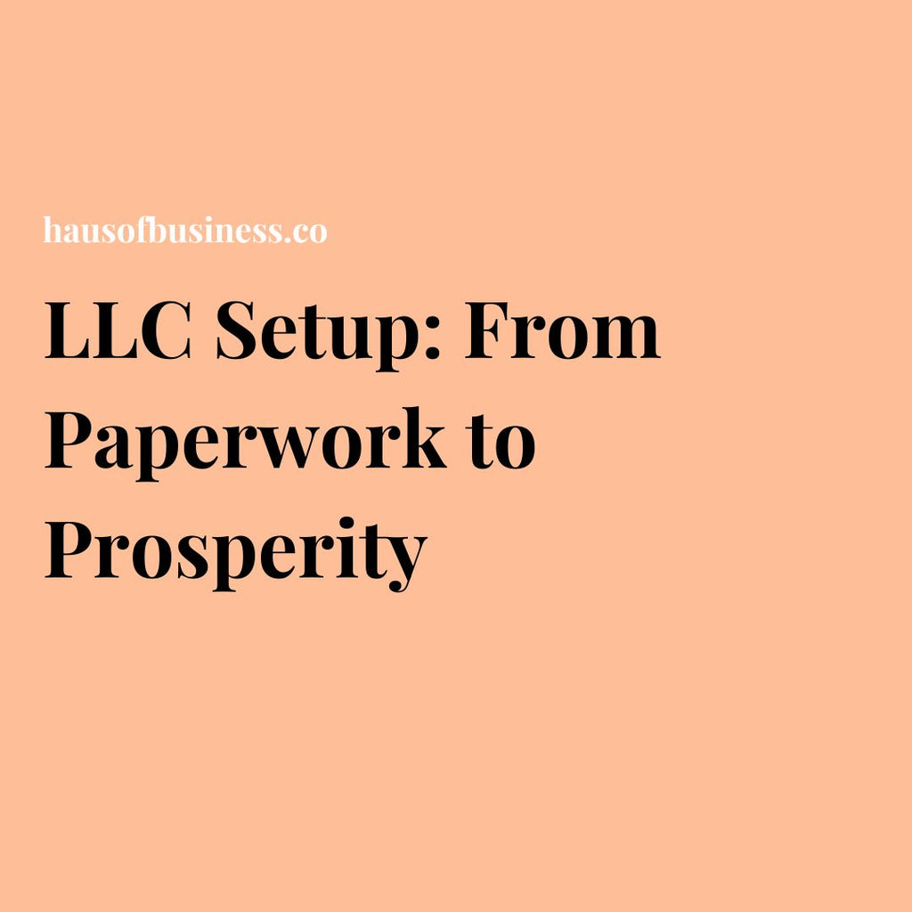 LLC Setup: From Paperwork to Prosperity