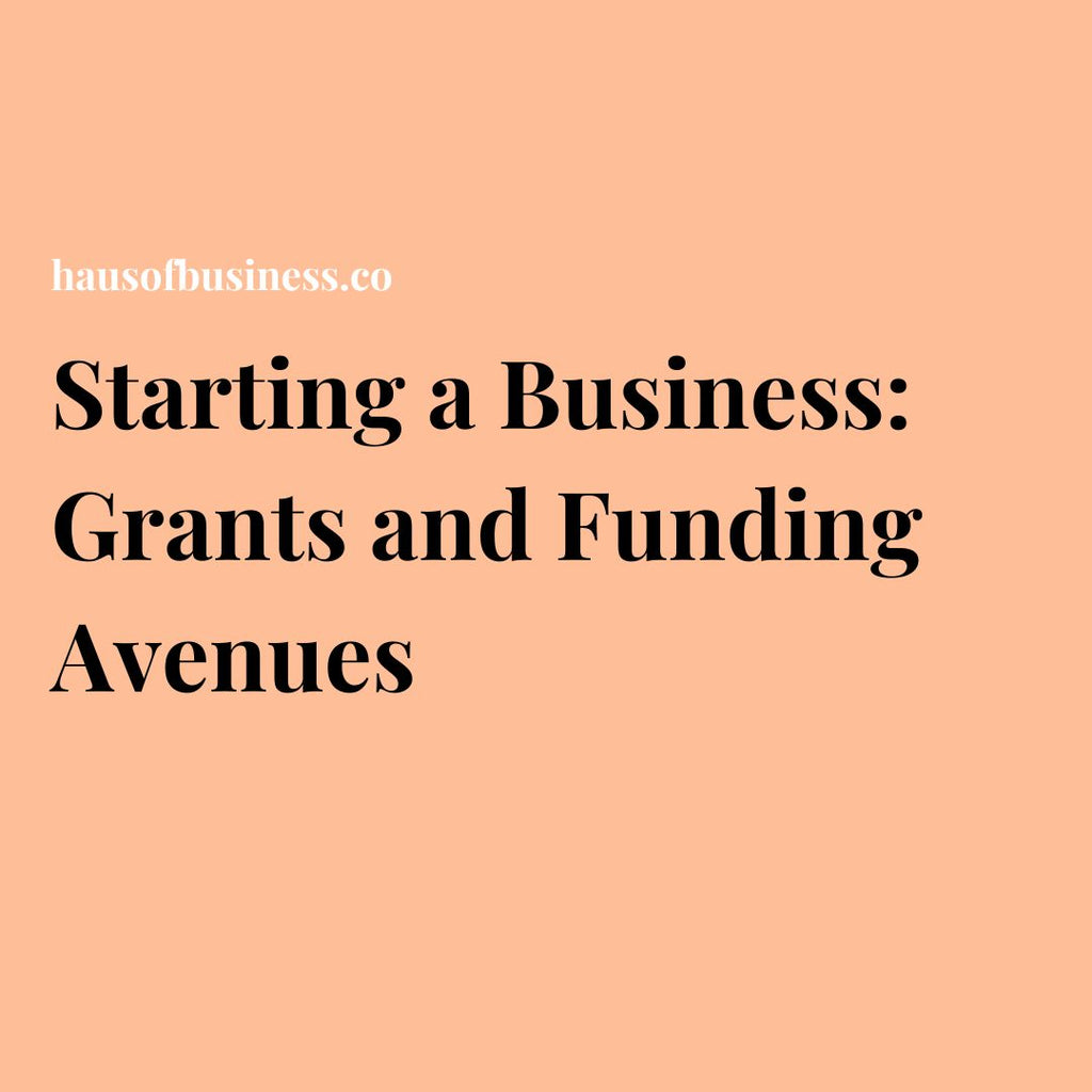 Starting a Business: Grants and Funding Avenues