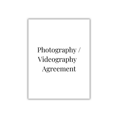 Photography / Videography Agreement