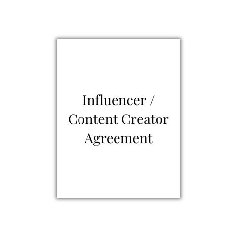 Influencer / Content Creation Agreement