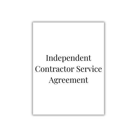 Independent Contractor Service Agreement